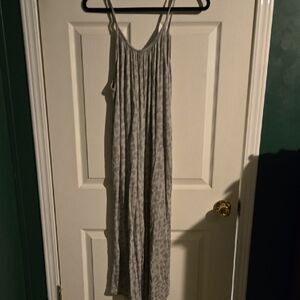 Antistar Gray Cheetah Print Ankle Length Jumpsuit Size M